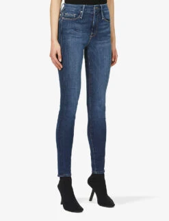 GOOD AMERICAN Good Legs Skinny High-rise Stretch Cotton-blend Jeans -Whistles Shop 1073 3005368 GAGL899 BLUE004 ALT02