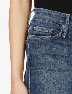 GOOD AMERICAN Good Legs Skinny High-rise Stretch Cotton-blend Jeans -Whistles Shop 1073 3005368 GAGL899 BLUE004 ALT04
