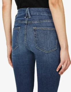 GOOD AMERICAN Good Legs Skinny High-rise Stretch Cotton-blend Jeans -Whistles Shop 1073 3005368 GAGL899 BLUE004 ALT05