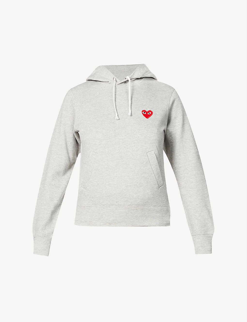 Comme Des Garçons Play Logo-embroidered Cotton-jersey Hoody 2 Comme Des Garçons Play Logo-embroidered Cotton-jersey Hoody - Image 2