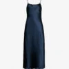 Vince Sleeveless Satin Slip Midi Dress