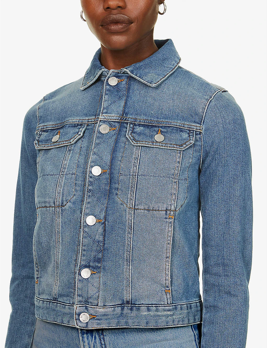Zadig & Voltaire Kioky Faded Stretch-denim Jacket 6 Zadig & Voltaire Kioky Faded Stretch-denim Jacket - Image 6