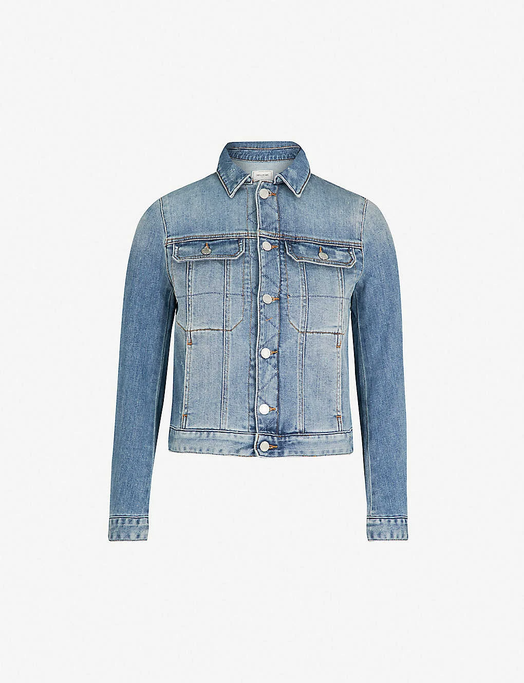 Zadig & Voltaire Kioky Faded Stretch-denim Jacket 1 Zadig & Voltaire Kioky Faded Stretch-denim Jacket
