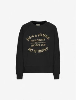 Zadig & Voltaire Logo-embellished Cotton-jersey Sweatshirt