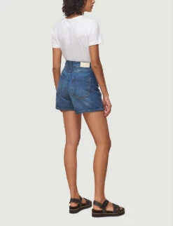 Whistles High-rise Denim Shorts -Whistles Shop R02950511 BLUE ALT02