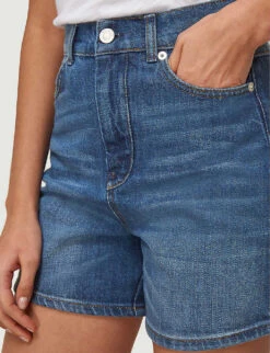 Whistles High-rise Denim Shorts -Whistles Shop R02950511 BLUE ALT03