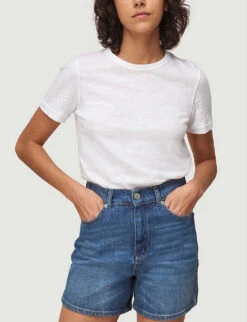 Whistles High-rise Denim Shorts -Whistles Shop R02950511 BLUE ALT04