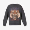 ANINE BING Tiger Graphic-print Cotton-jersey Sweatshirt