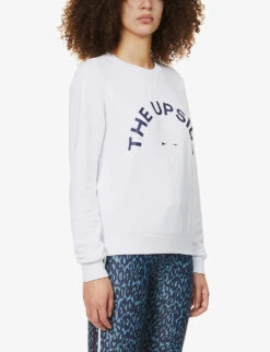 Bondi Crew Logo-print Cotton-jersey Sweatshirt -Whistles Shop R03740641 WHITE ALT02