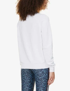 Bondi Crew Logo-print Cotton-jersey Sweatshirt -Whistles Shop R03740641 WHITE ALT03