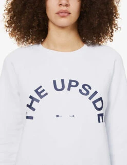 Bondi Crew Logo-print Cotton-jersey Sweatshirt -Whistles Shop R03740641 WHITE ALT04
