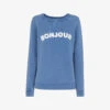 Whistles Bonjour Embroidered Cotton Jumper