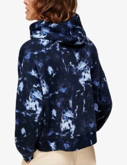 Whistles Tie-dye Cotton Hoody 7 Whistles Tie-dye Cotton Hoody -Whistles Shop R03749144 NAVY ALT02