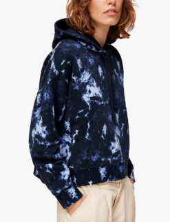 Whistles Tie-dye Cotton Hoody 8 Whistles Tie-dye Cotton Hoody -Whistles Shop R03749144 NAVY ALT03