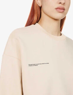 365 Signature Recycled And Organic Cotton-blend Sweatshirt -Whistles Shop R03751957 SAND ALT04