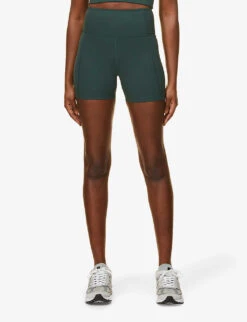 Girlfriend Collective High-rise Stretch-jersey Recycled Polyester-blend Cycling Shorts -Whistles Shop R03756271 MOSS ALT02