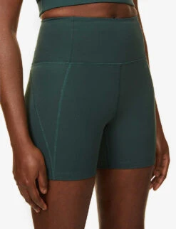 Girlfriend Collective High-rise Stretch-jersey Recycled Polyester-blend Cycling Shorts -Whistles Shop R03756271 MOSS ALT04