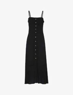 Whistles Gracia Square-neck Woven Midi Dress