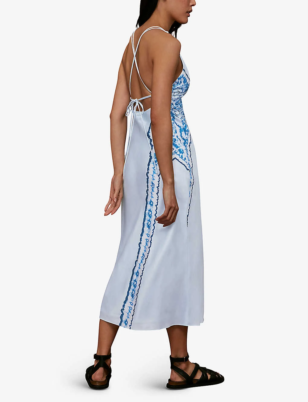 Whistles Tie-dye Bias-cut Silk Midi Dress 3 Whistles Tie-dye Bias-cut Silk Midi Dress - Image 3