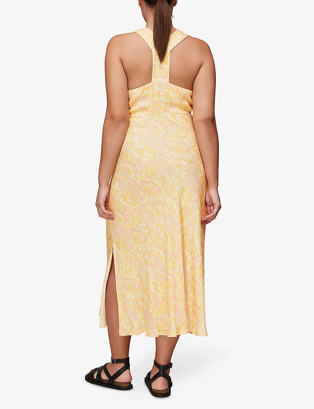 Whistles Safari-print Satin Midi Dress 3 Whistles Safari-print Satin Midi Dress - Image 3
