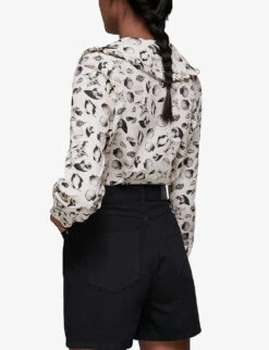 Whistles Authentic High-rise Organic-cotton Denim Shorts -Whistles Shop R03790211 BLACK ALT02