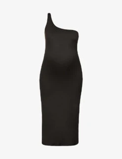 Maternity The Sarah Asymmetric Stretch-woven Maxi Dress