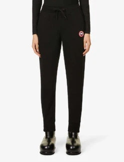 Canada Goose Muskoka Logo Cotton Jogging Bottoms 7 Canada Goose Muskoka Logo Cotton Jogging Bottoms -Whistles Shop R03830563 BLACK ALT02