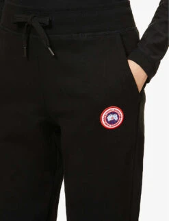 Canada Goose Muskoka Logo Cotton Jogging Bottoms 9 Canada Goose Muskoka Logo Cotton Jogging Bottoms -Whistles Shop R03830563 BLACK ALT04