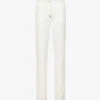 Juicy Couture Rhinestone-embellished Straight-leg High-rise Velour Jogging Bottoms