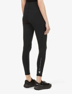 Adidas By Stella Mccartney Logo-print Fitted-leg High-rise Leggings 8 Adidas By Stella Mccartney Logo-print Fitted-leg High-rise Leggings -Whistles Shop R03885224 BLACK ALT03