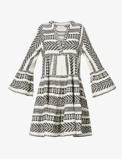 New Arrival 22 Devotion Twins Ella Flared-sleeve Cotton Mini Dress