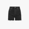 Paige Dani Distressed High-rise Stretch-denim Shorts