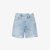 AGOLDE Criss Cross High-rise Organic-denim Shorts
