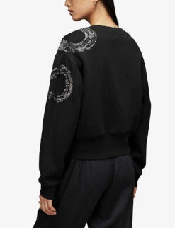 AllSaints Tempest Separo Organic Cotton-blend Sweatshirt 8 AllSaints Tempest Separo Organic Cotton-blend Sweatshirt -Whistles Shop R03925682 BLACK ALT03