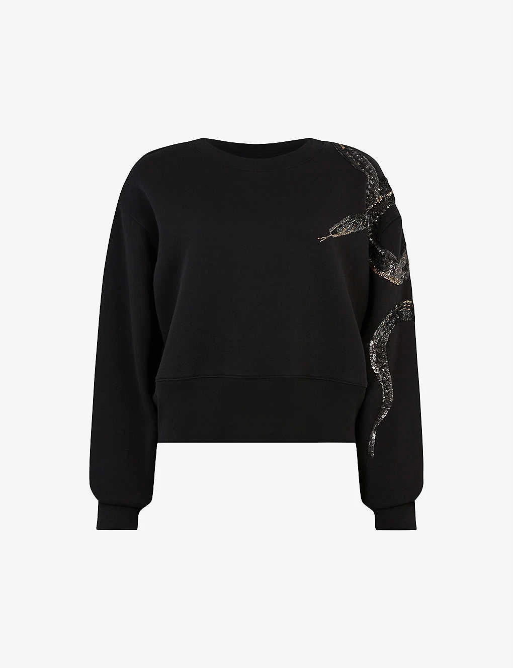 AllSaints Tempest Separo Organic Cotton-blend Sweatshirt 1 AllSaints Tempest Separo Organic Cotton-blend Sweatshirt
