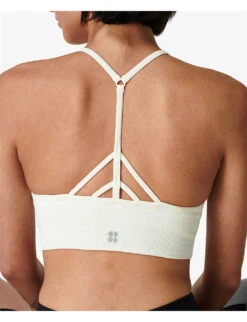 Sweaty Betty Mindful Seamless Stretch-woven Sports Bra -Whistles Shop R03948981 LILYWHITE ALT04