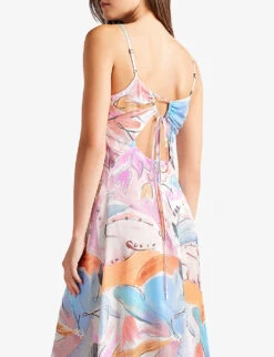 Ted Baker Lizybet Abstract-print Crepe Maxi Dress -Whistles Shop R03954947 IVORY ALT03