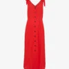 Whistles Hanna Tie-shoulder Woven Midi Dress
