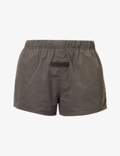 New Arrival 1 ESSENTIALS Brand-patch Cotton-blend Shorts