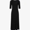 Joseph Round-neck Flared-hem Wool Midi Dress