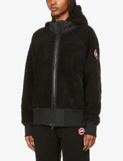 Canada Goose Simcoe Brand-patch Recycled Wool-blend Hoody -Whistles Shop R03997822 BLACKNOIR ALT02