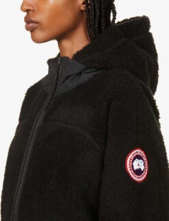 Canada Goose Simcoe Brand-patch Recycled Wool-blend Hoody -Whistles Shop R03997822 BLACKNOIR ALT04