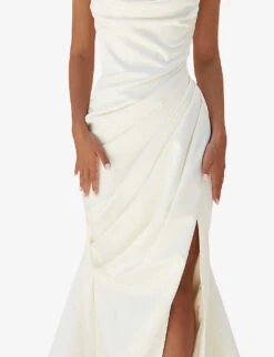 Delphine Sleeveless Satin Maxi Dress -Whistles Shop R03998257 IVORY ALT04