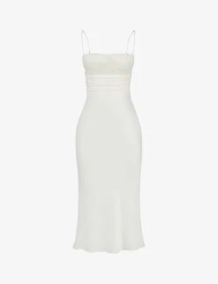 Lois Corset Satin Midi Dress