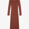 By Malina Tulip Ribbed Knitted Midi Dress