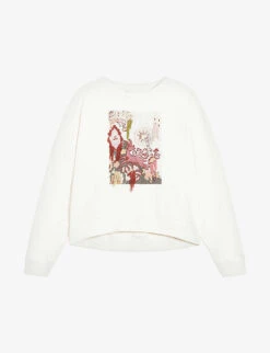 Ted Baker Printty Deer-embroidery Cotton Sweatshirt