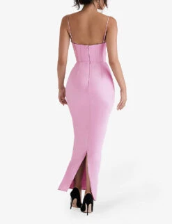 Charmaine Corset Satin Maxi Dress -Whistles Shop R04011195 PINK ALT03