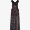 Malia Ruffle-trim Lace Maxi Dress