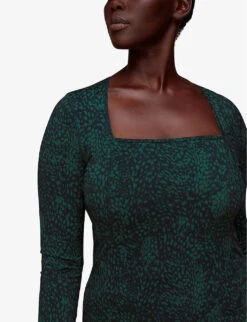 Whistles Animal-print Square-neck Recycled-nylon Sports Top 9 Whistles Animal-print Square-neck Recycled-nylon Sports Top -Whistles Shop R04056784 MULTICOLOURED ALT04