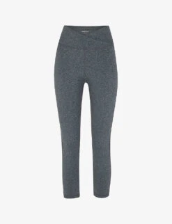 Whistles Wrap-front Cropped High-rise Stretch Recycled-polyester Leggings